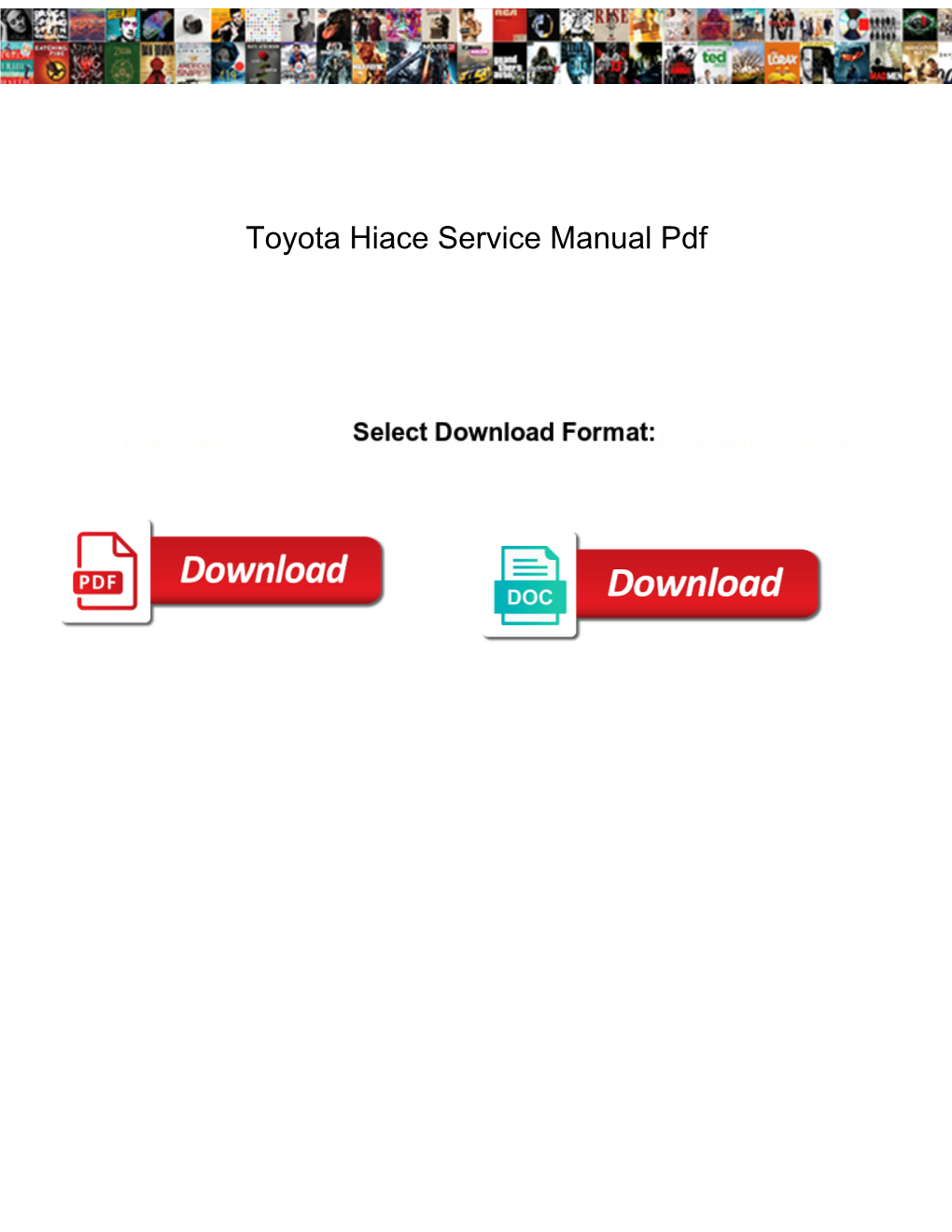 Toyota Hiace Service Manual Pdf