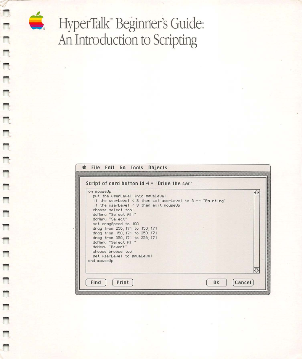 Hypertalk Beginners Guide an Introduction to Scripting 1989.Pdf