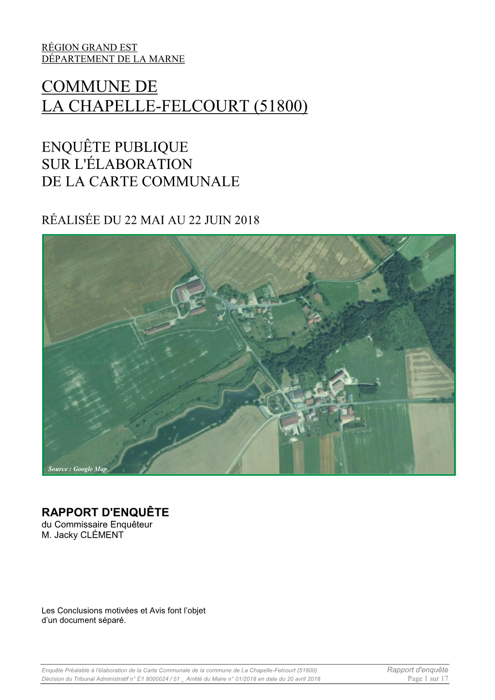 Commune De La Chapelle-Felcourt (51800)