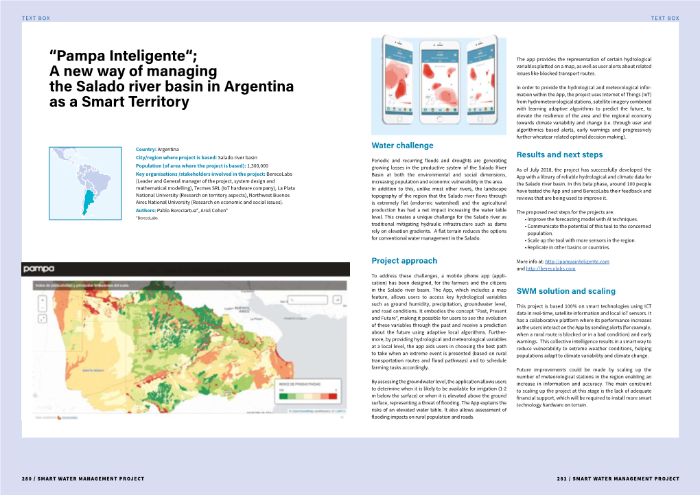 “Pampa Inteligente“; a New Way of Managing the Salado River Basin In