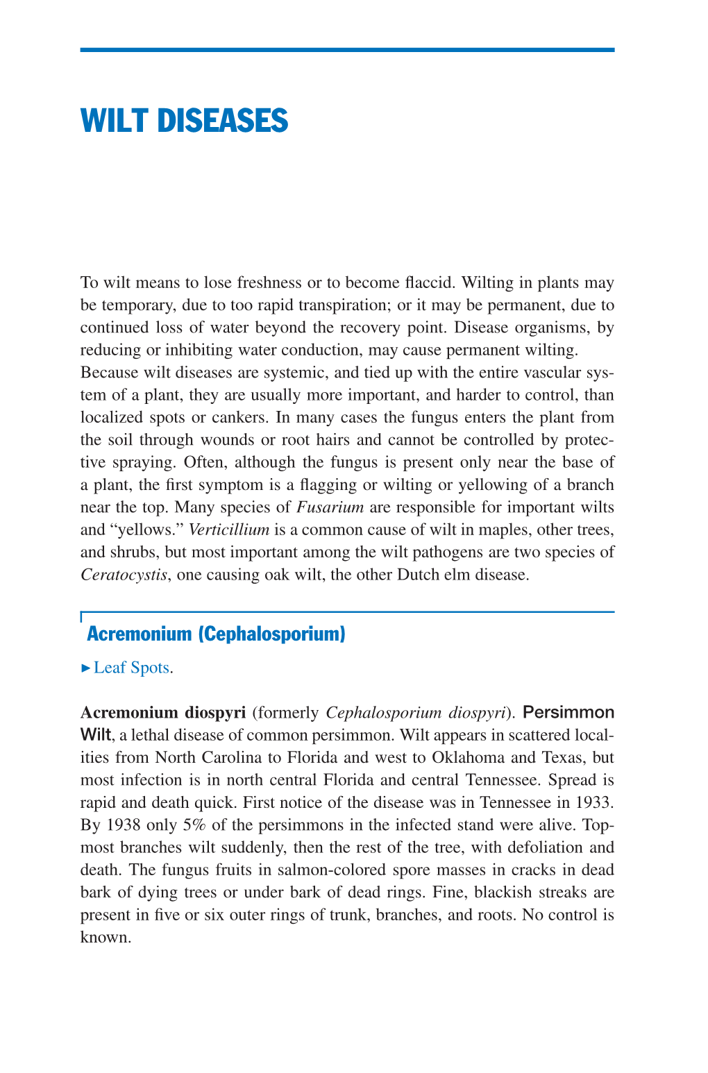 Wilt Diseases