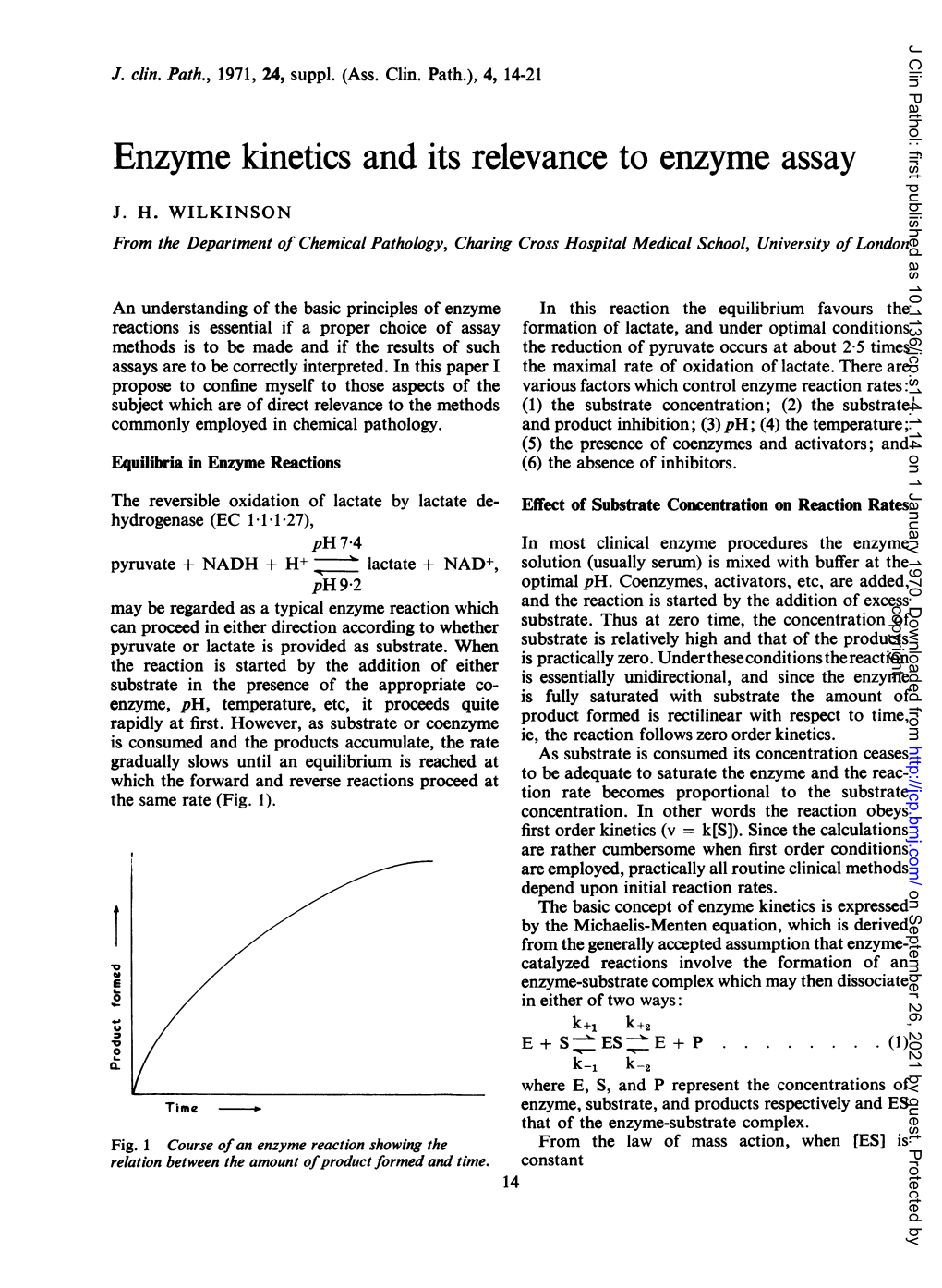 Enzyme Kinetics and Its Relevance to Enzyme Assay