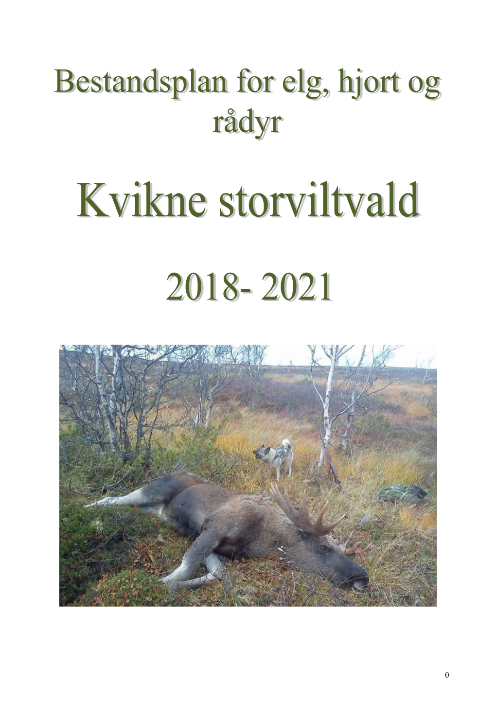 Bestandsplan Kvikne Storviltvald 2018-2021