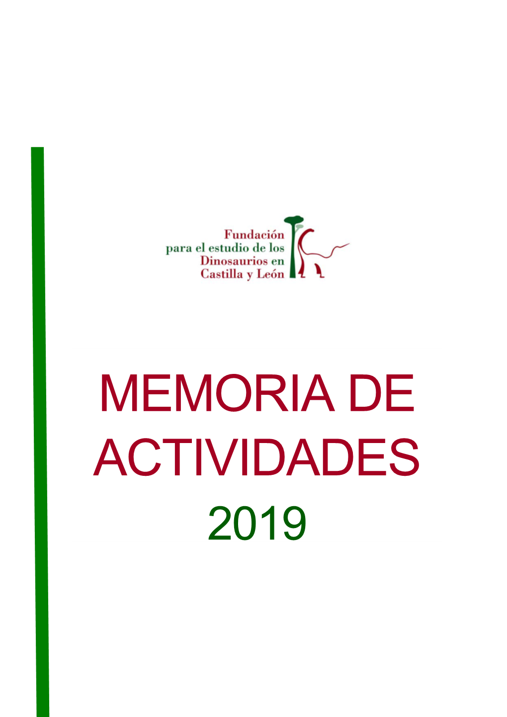 Memoria Fundación Dinosaurios Cyl 2019