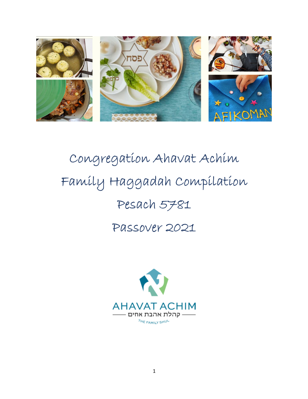 Family Haggadah Project March 2021