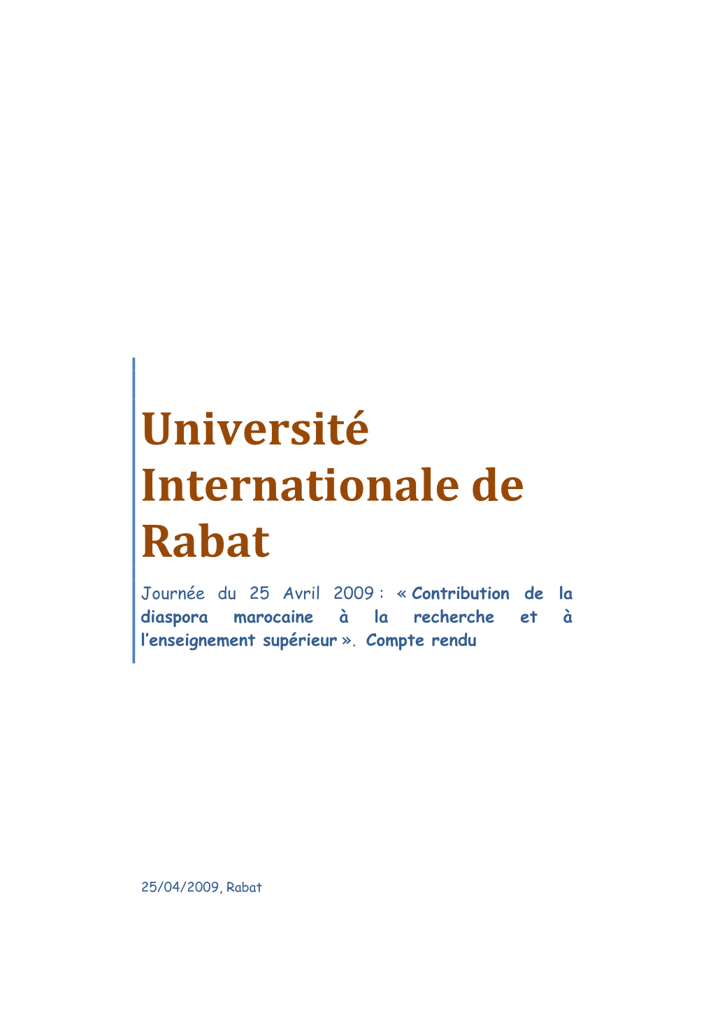 Université Internationale De Rabat