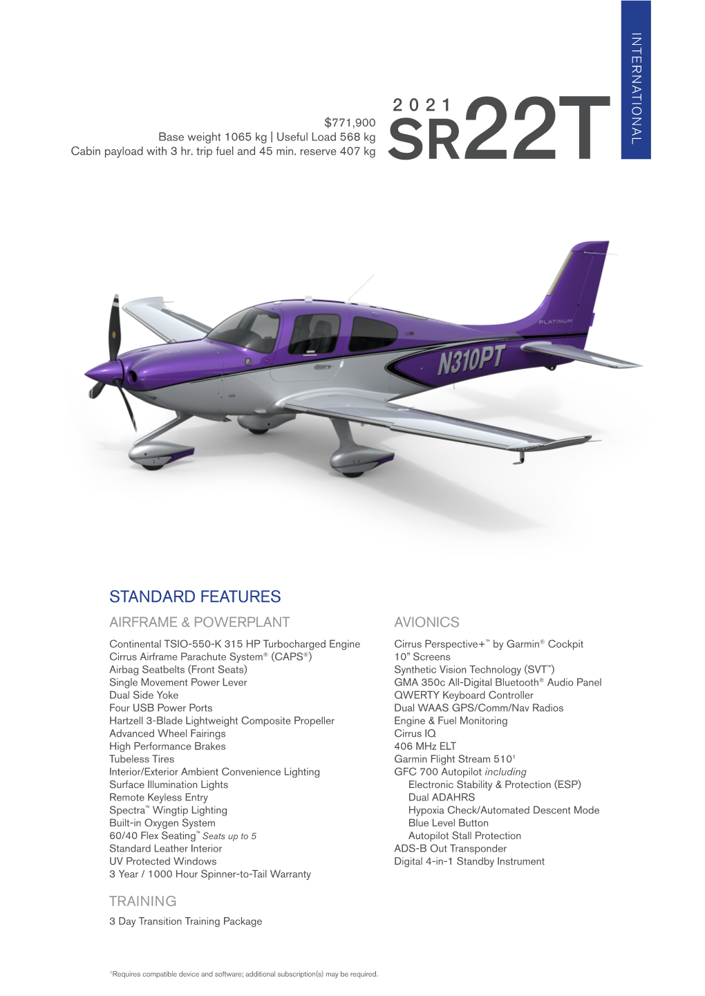 2021-SR22T International -Pricesheet-V2.Indd