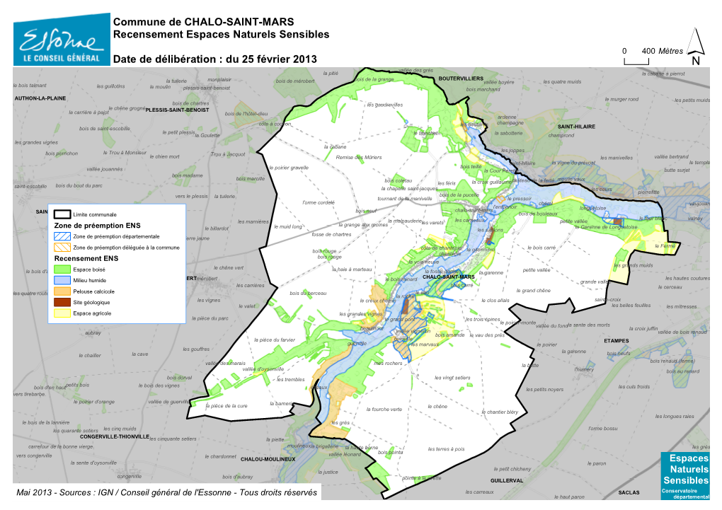 Commune De CHALO-SAINT-MARS Recensement Espaces Naturels