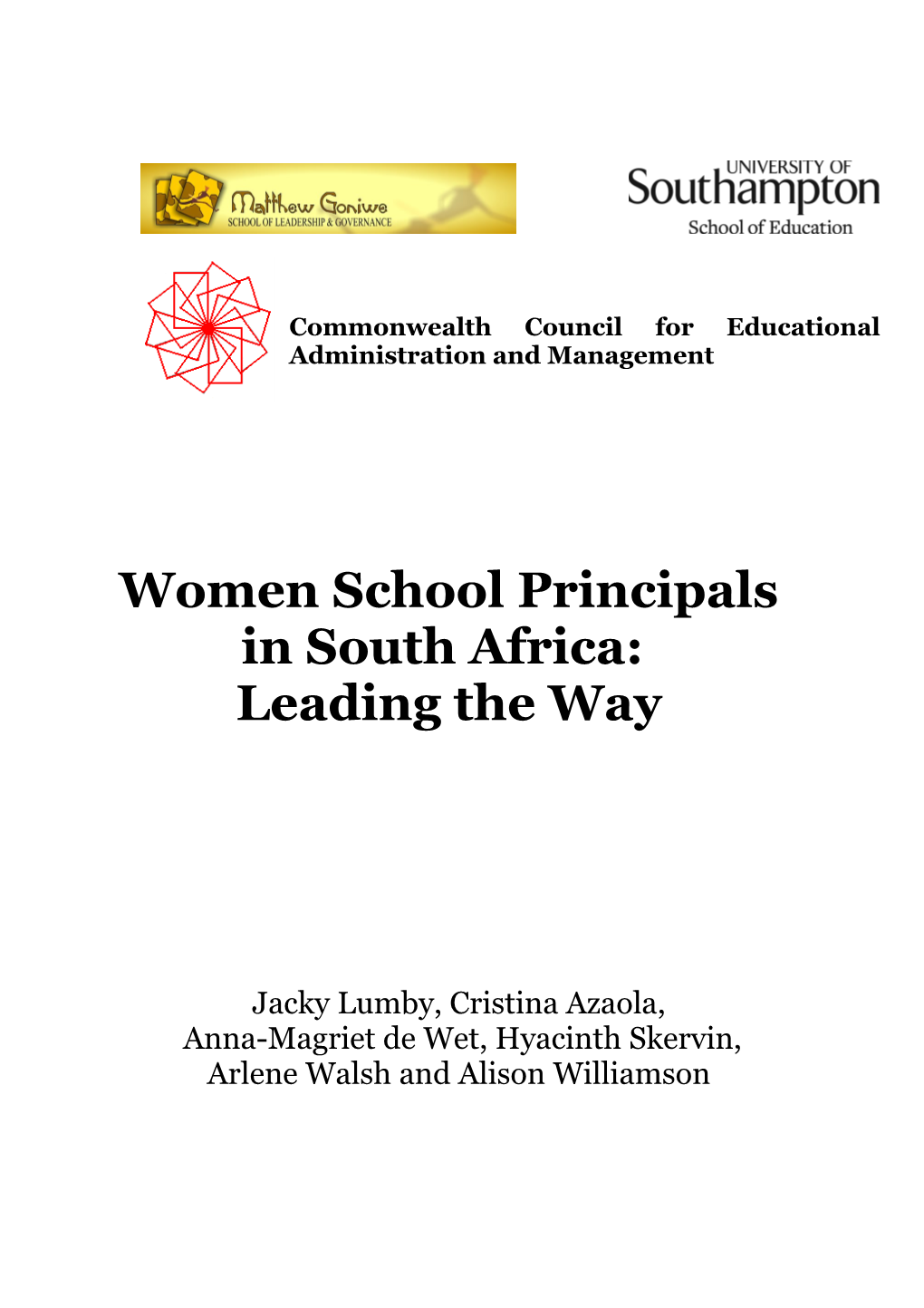 Women School Principals in South Africa: Leading the Way