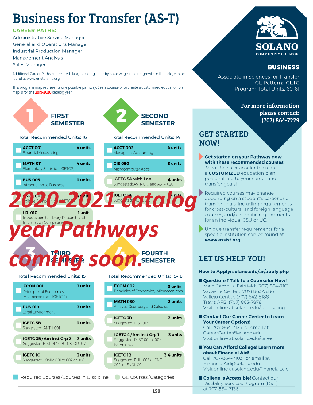2020-2021 Catalog Year Pathways Coming Soon