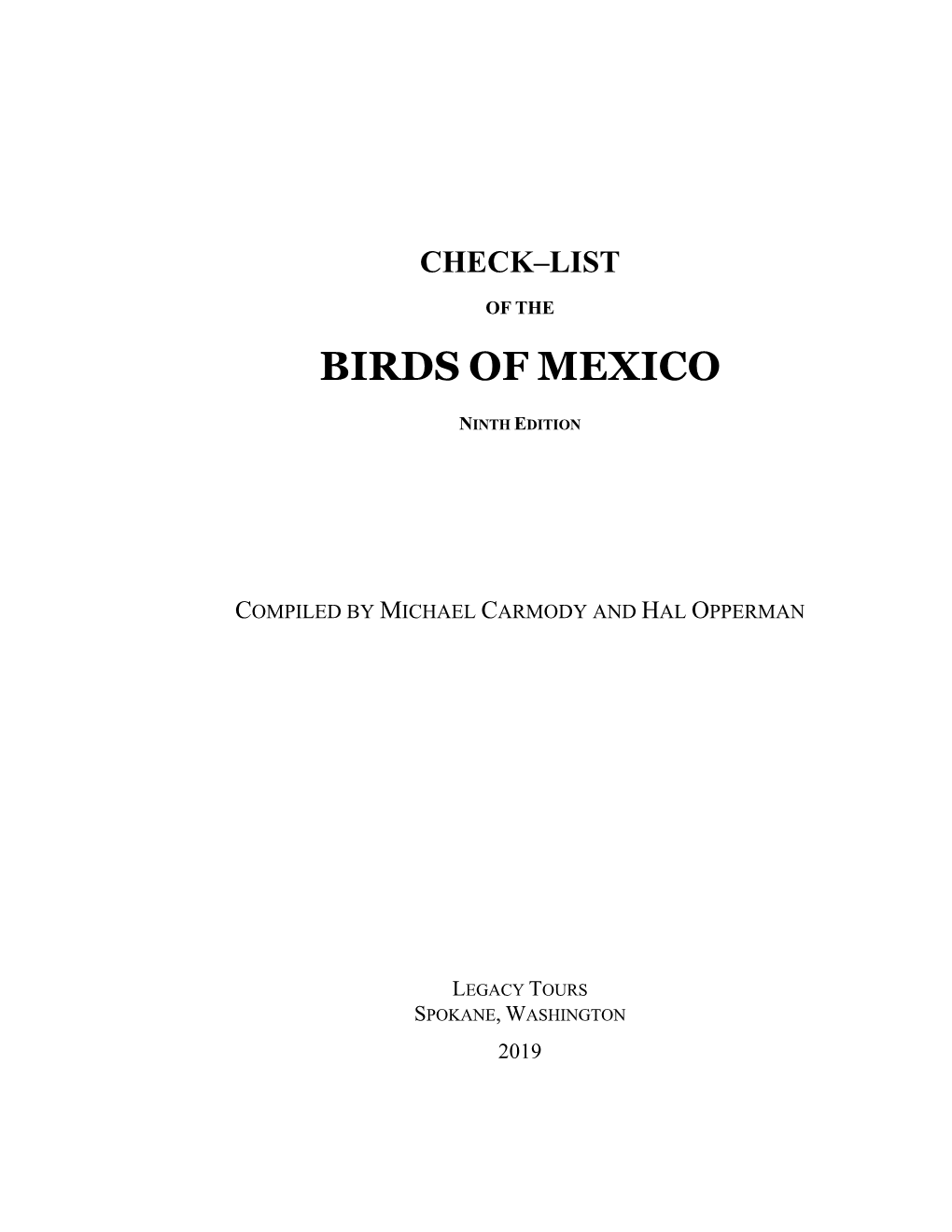 Mexico-Check-List-2019.Pdf