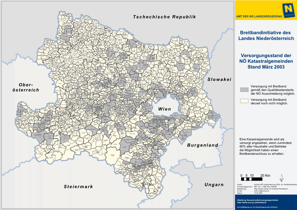 Breitbandinitiative Des Landes Niederösterreich Versorgungsstand