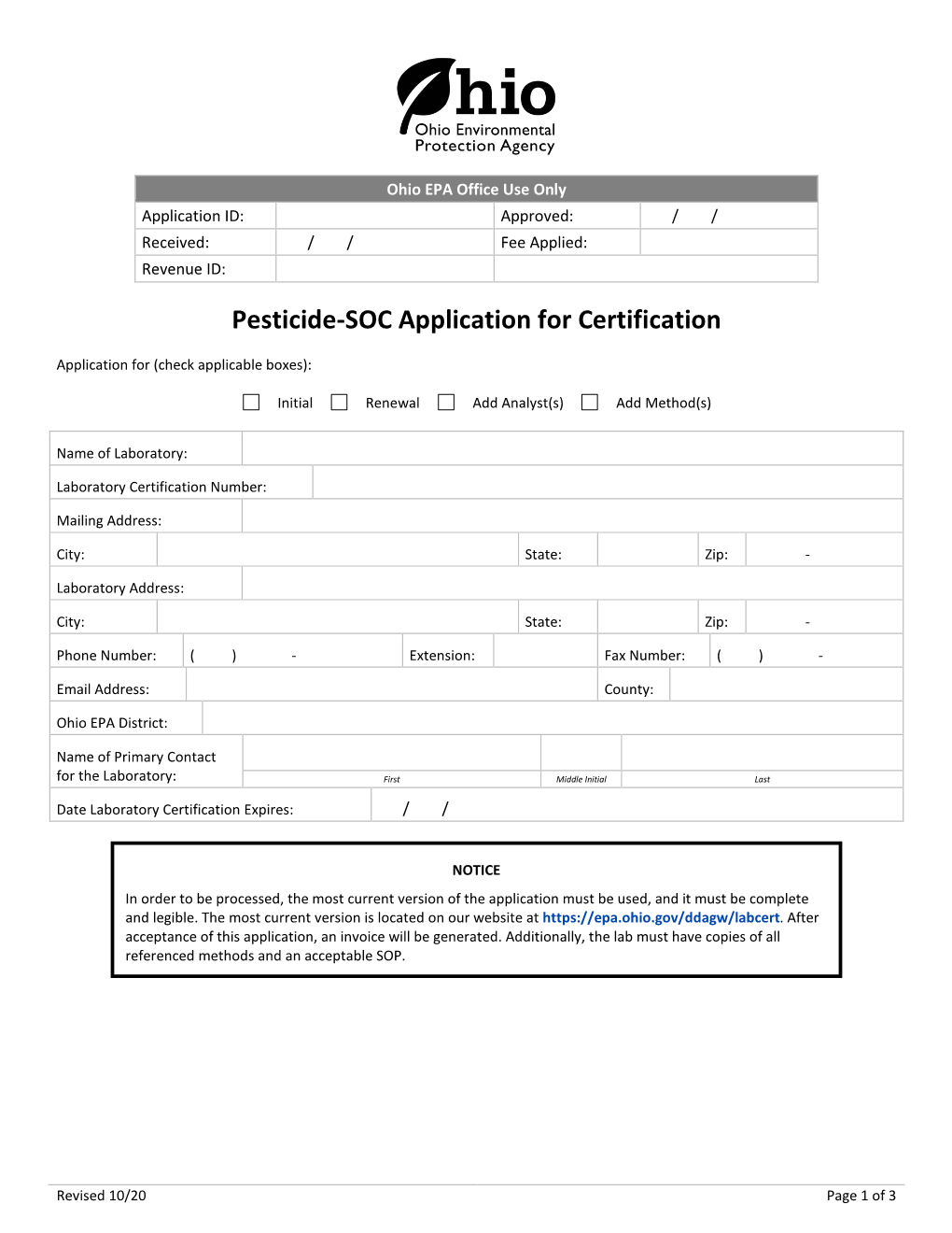 Pesticide/SOC