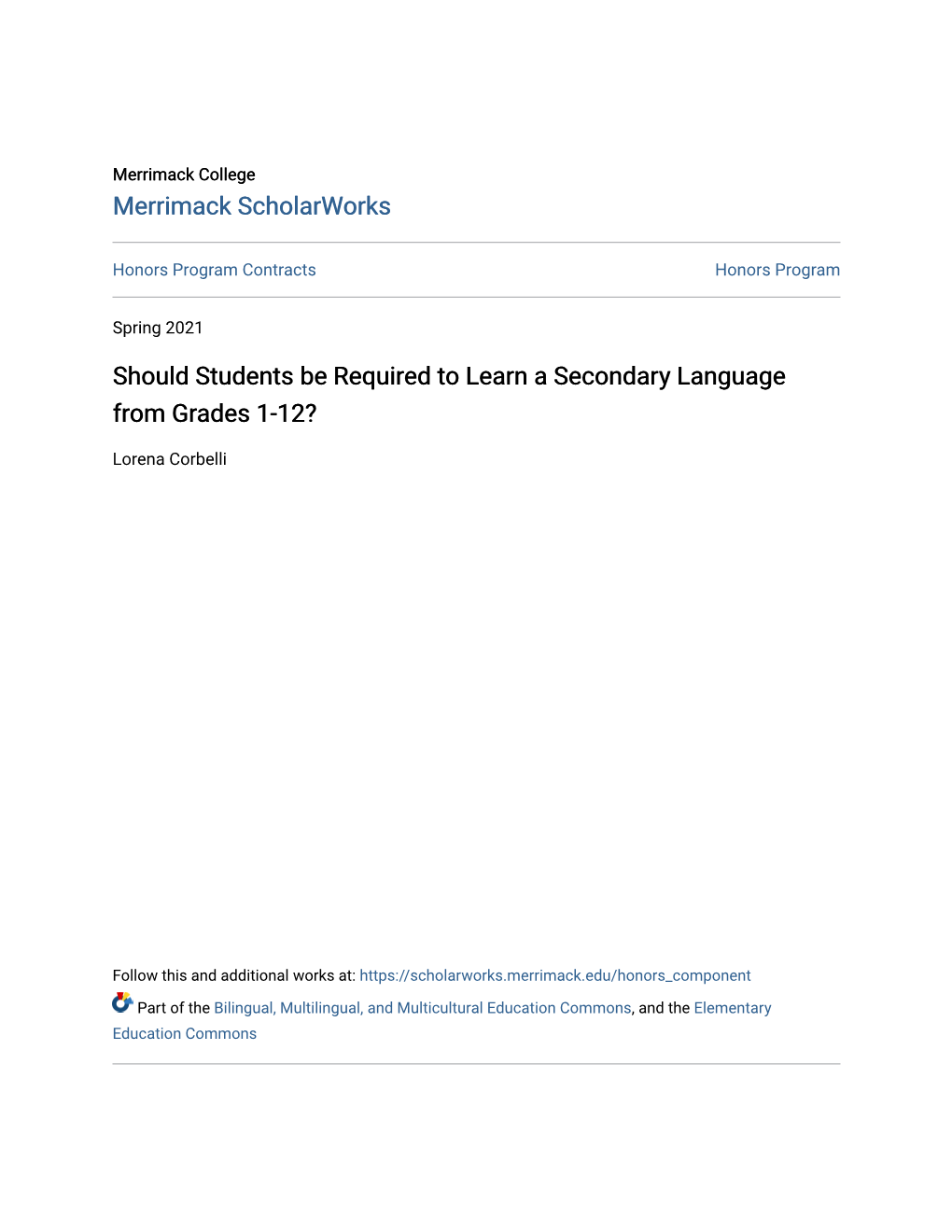 Should Students Be Required to Learn a Secondary Language from Grades 1-12?