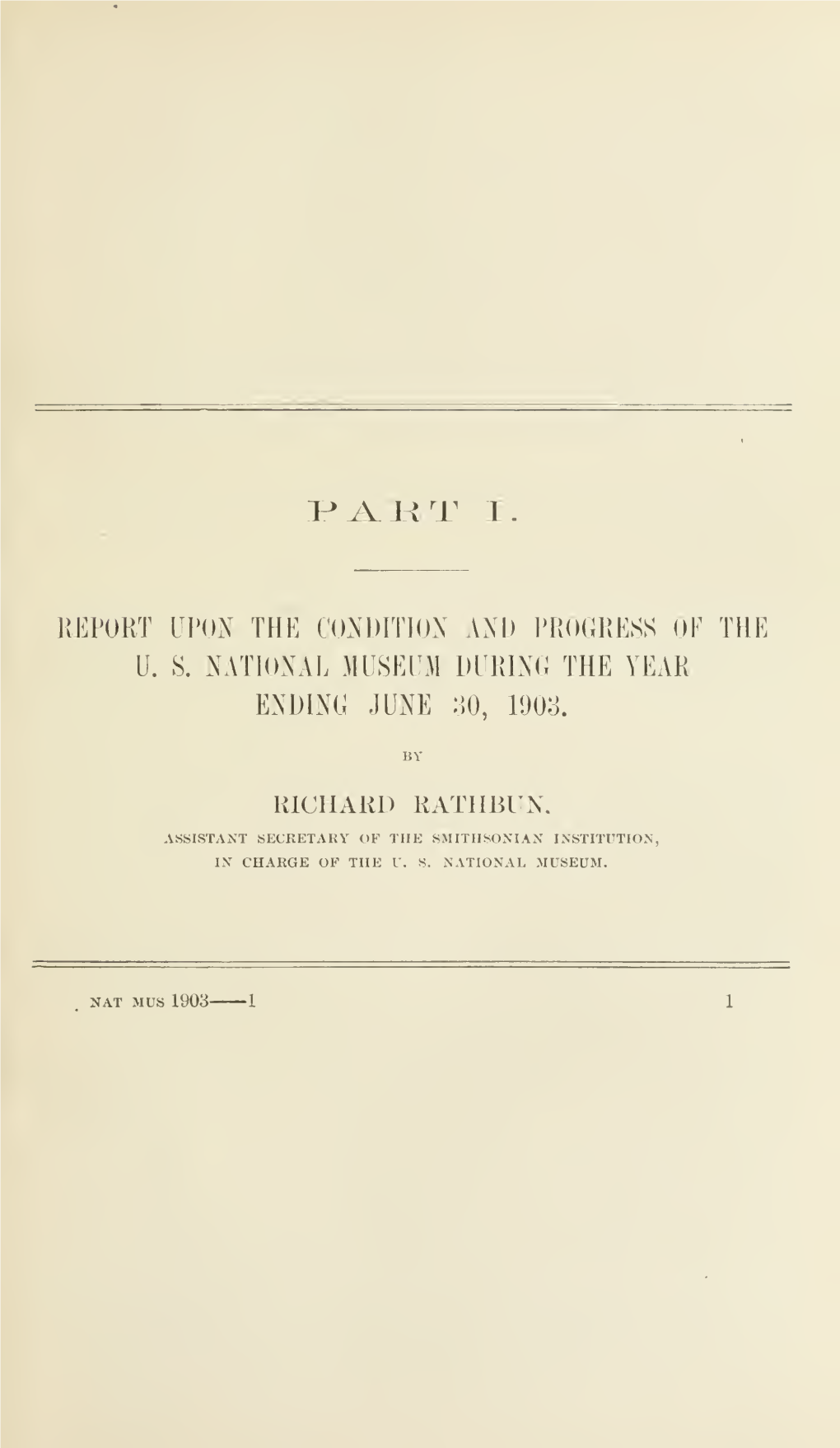 Annual Report of the Board of Regents of the Smithsonian Institution