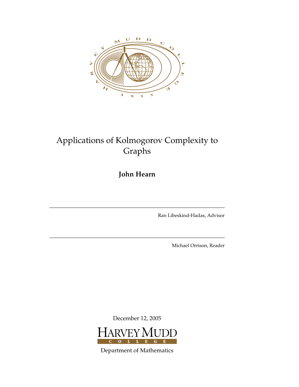 Applications of Kolmogorov Complexity to Graphs