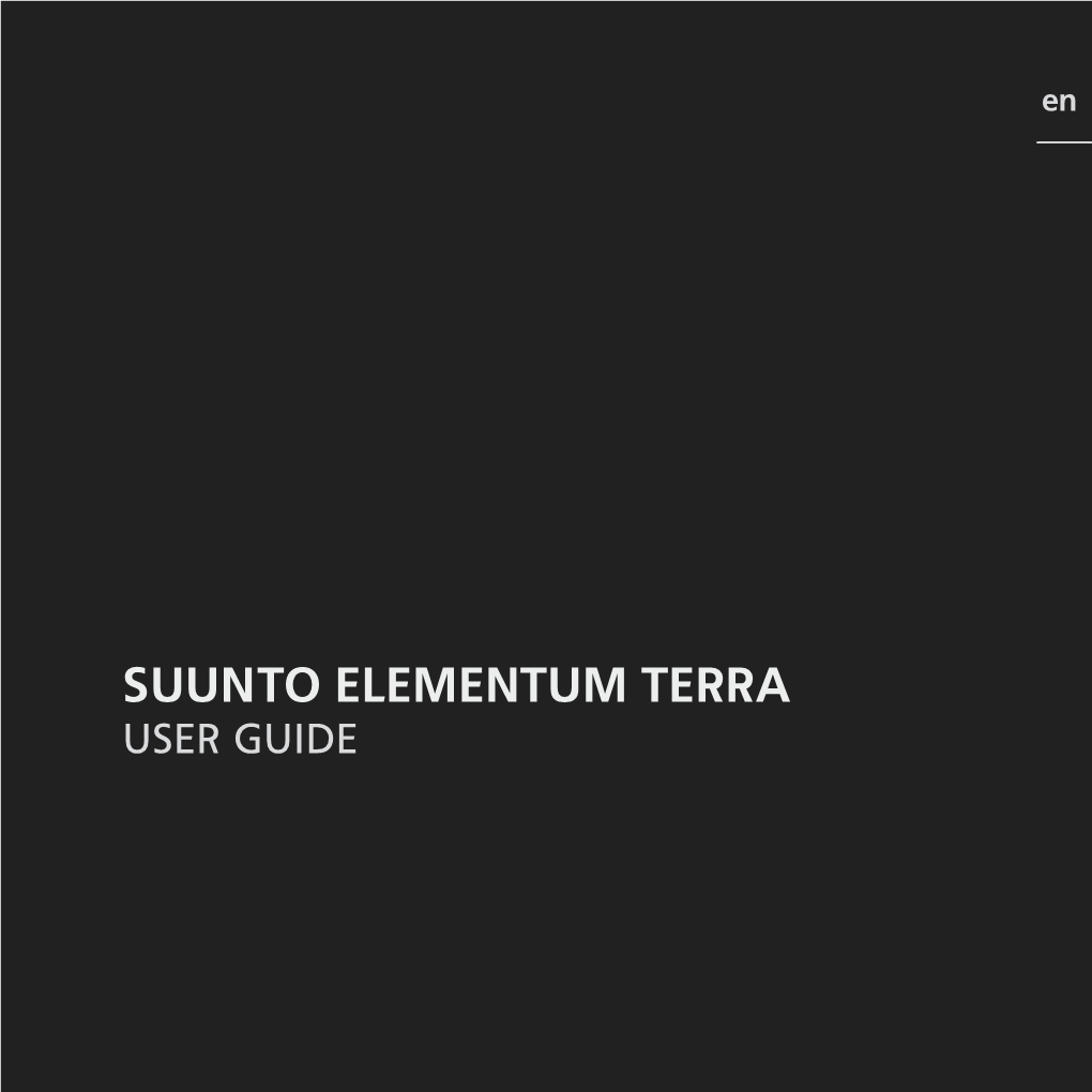 Suunto Elementum Terra User Guide A