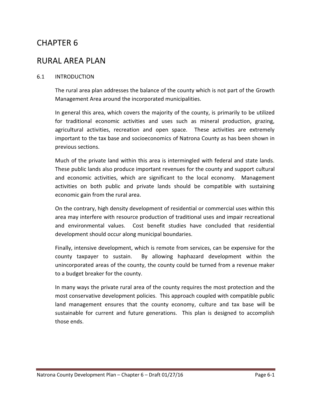 Chapter 6 Rural Area Plan