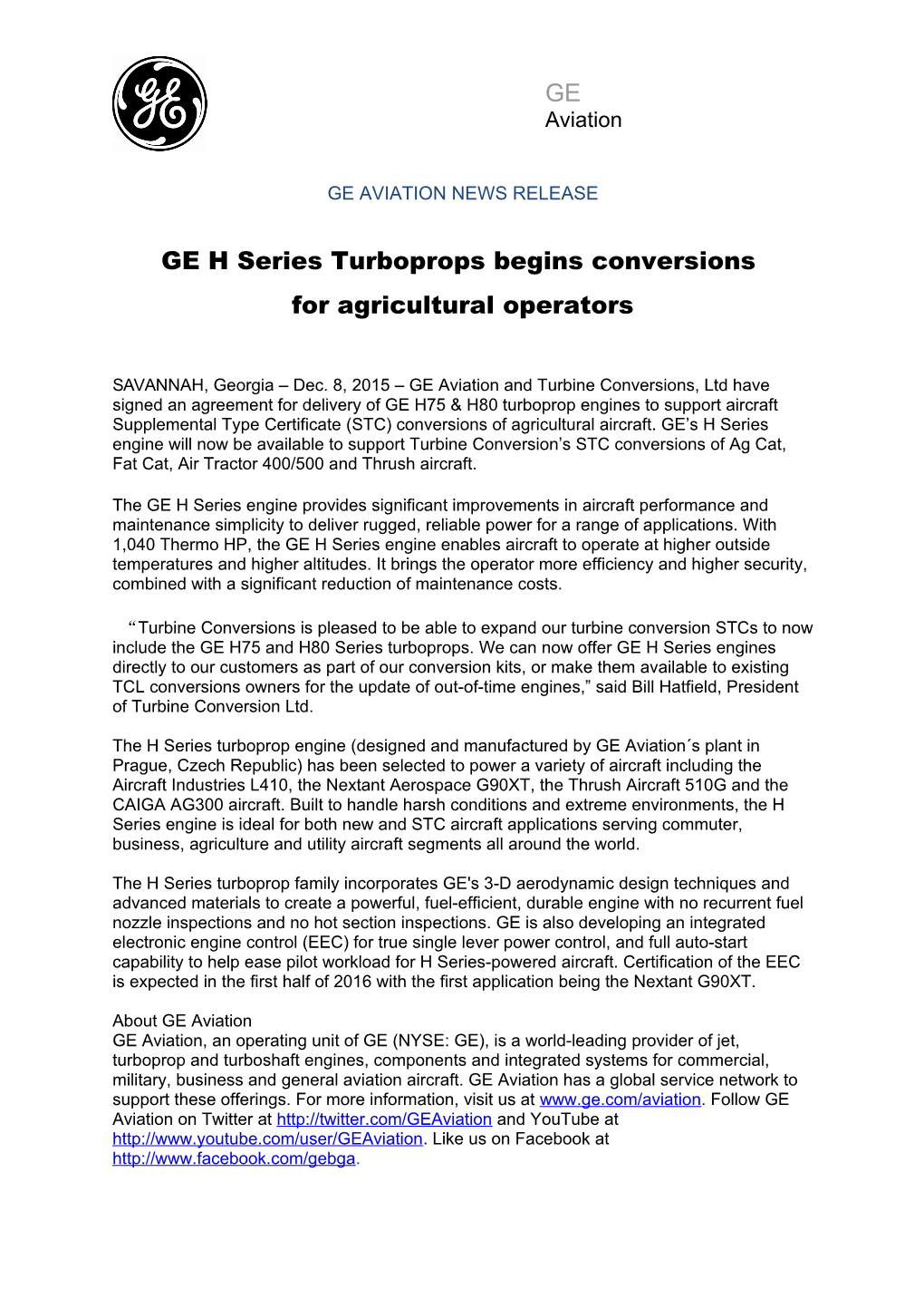 Certification Testing Underway for GE Aviation S H80 Turboprop Engine