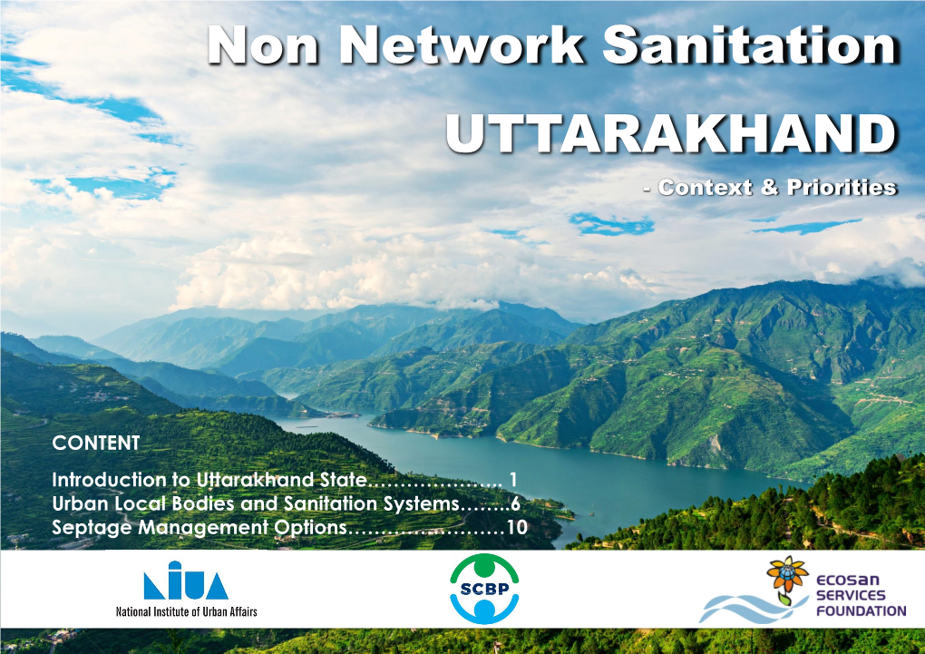 Non Network Sanitation UTTARAKHAND - Context & Priorities