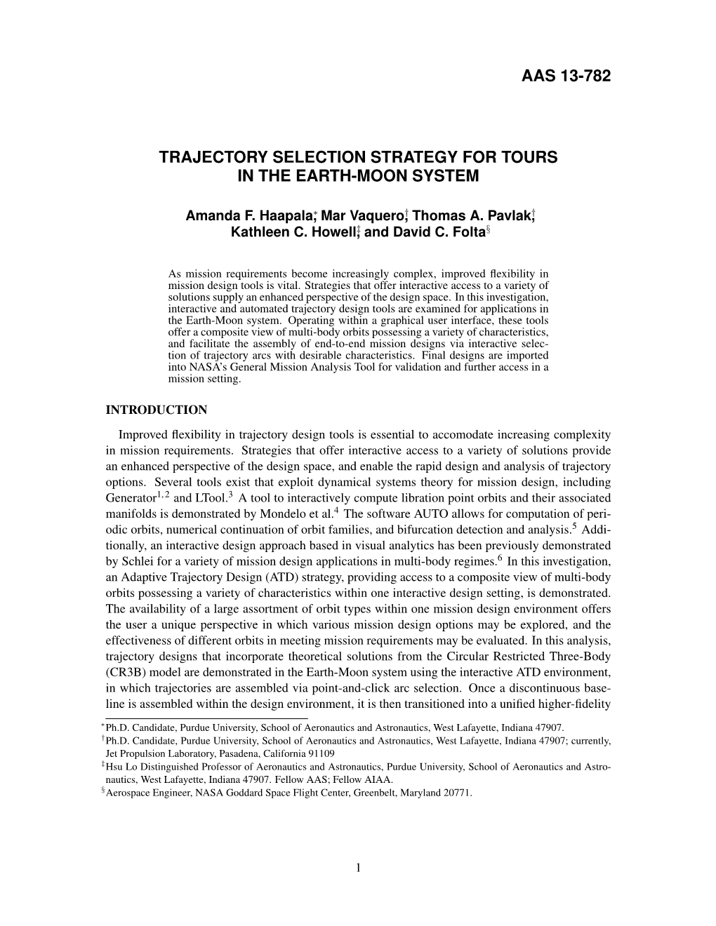 Trajectory Selection Strategy for Tours in the Earth-Moon System