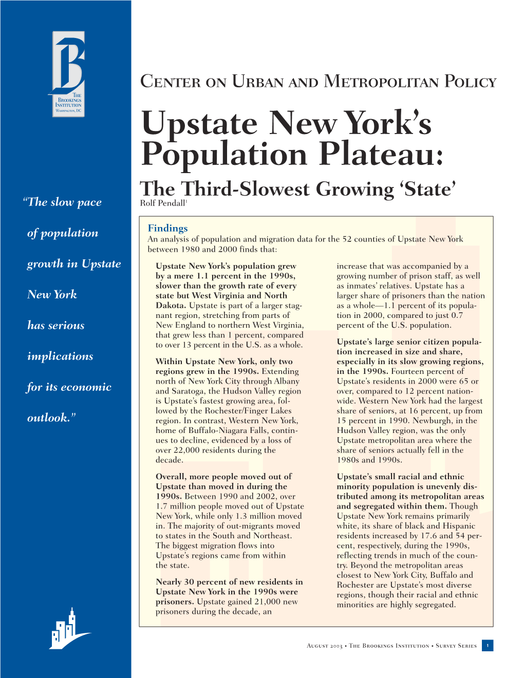 Upstate New York's Population Plateau