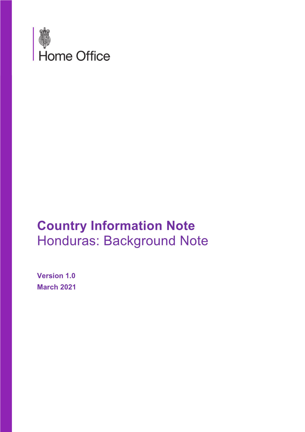 Honduras: Background Note