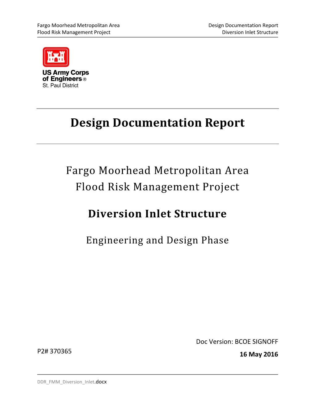 Dumpflood Project.pdf Design Documentation Report Flood Risk Management Project Diversion ...