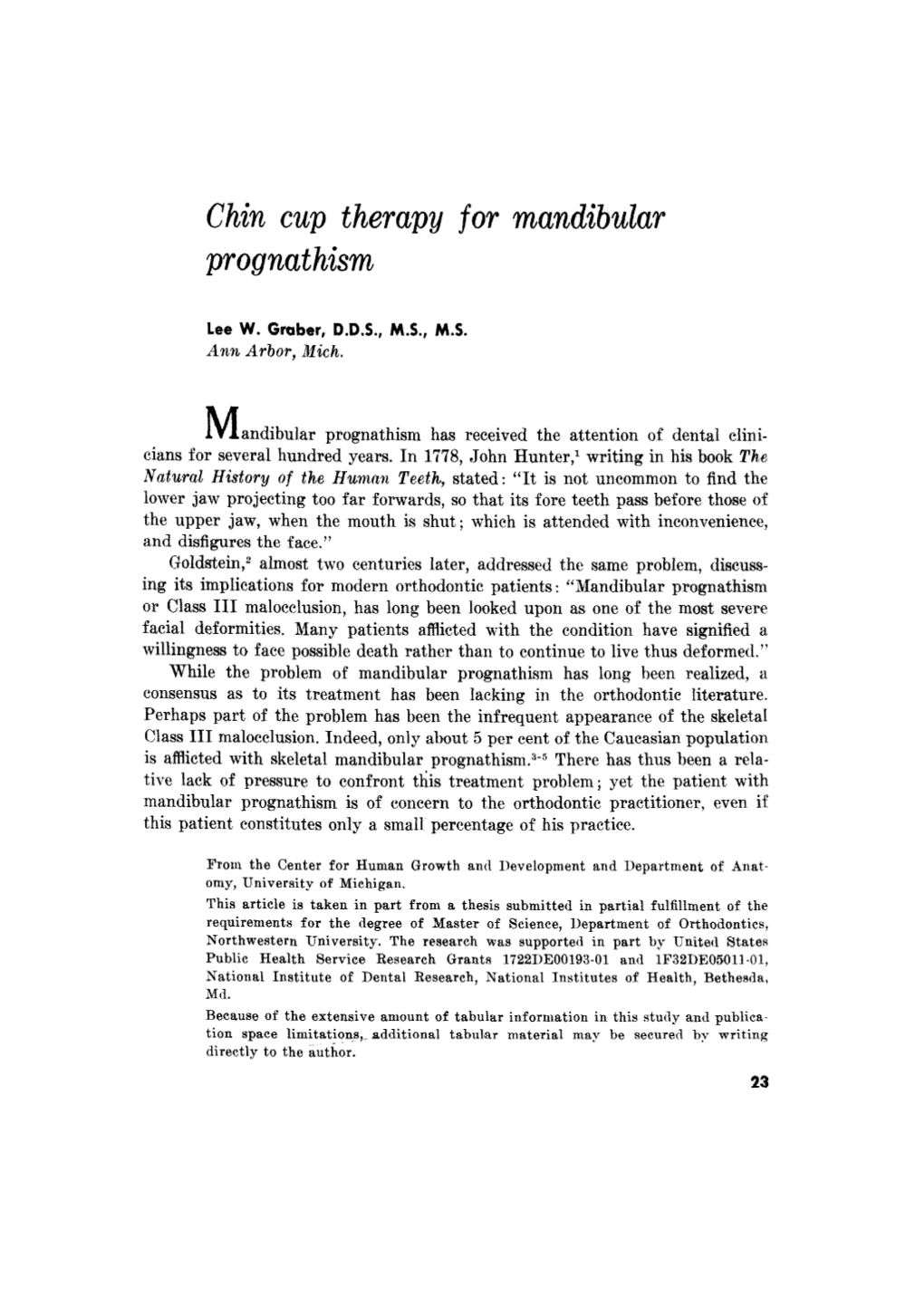 Chin Cup Therapy for Mandibular Prognathism