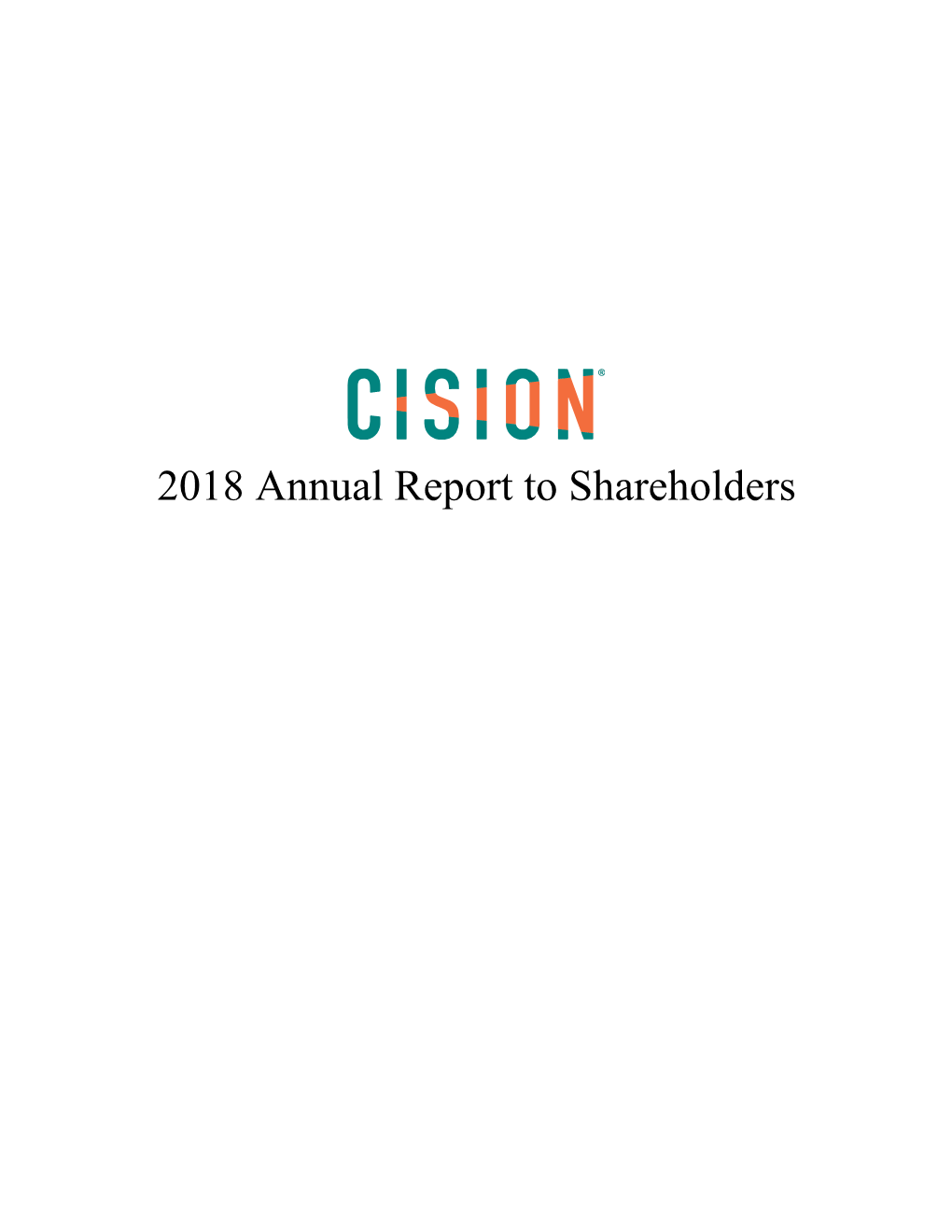 2018 Annual Report to Shareholders