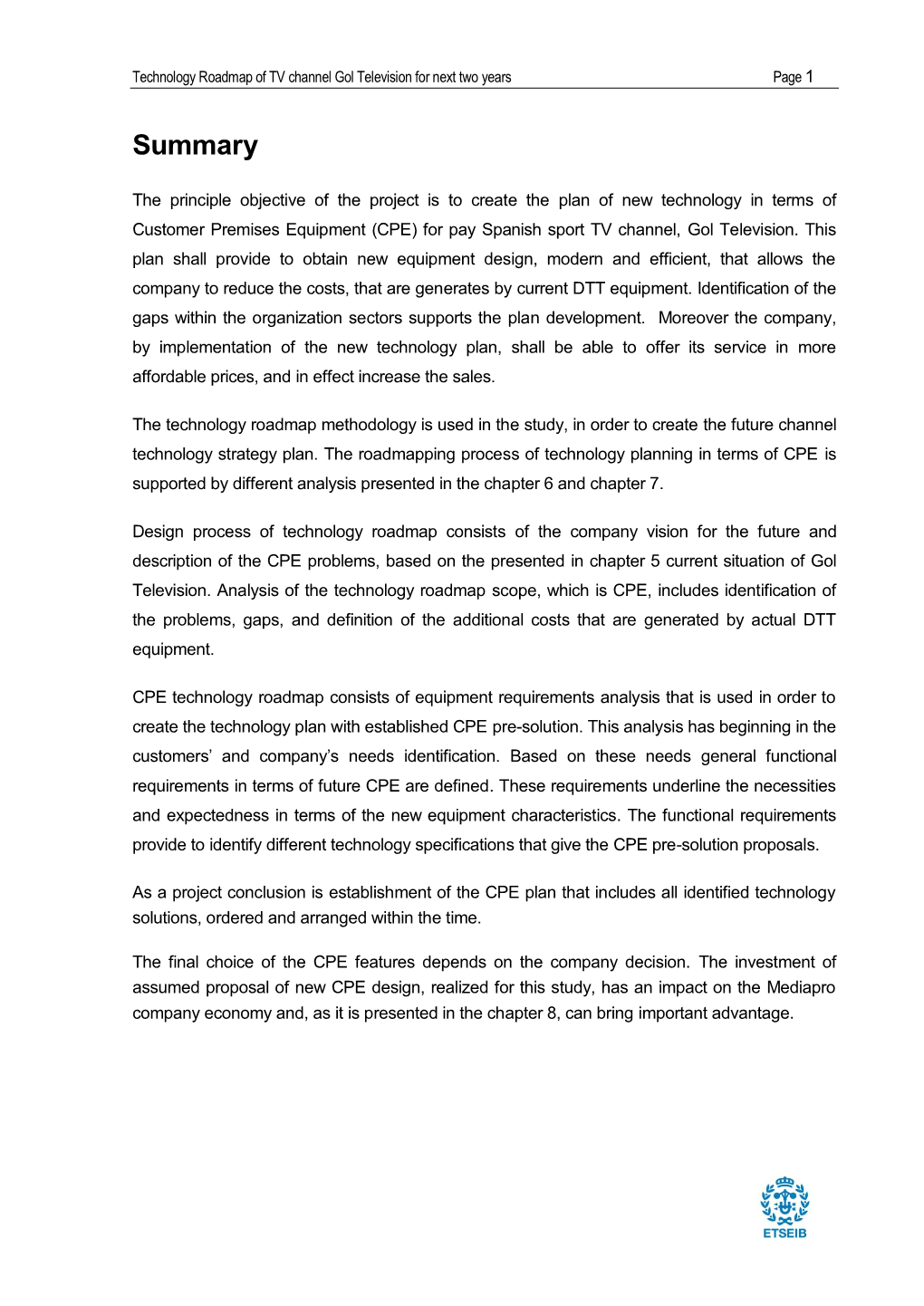 Table 7.5: Dependence of Functional Requirements on the CPE Life Cycle___81