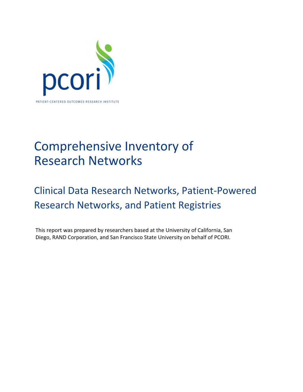 Comprehensive Inventory of Research Networks