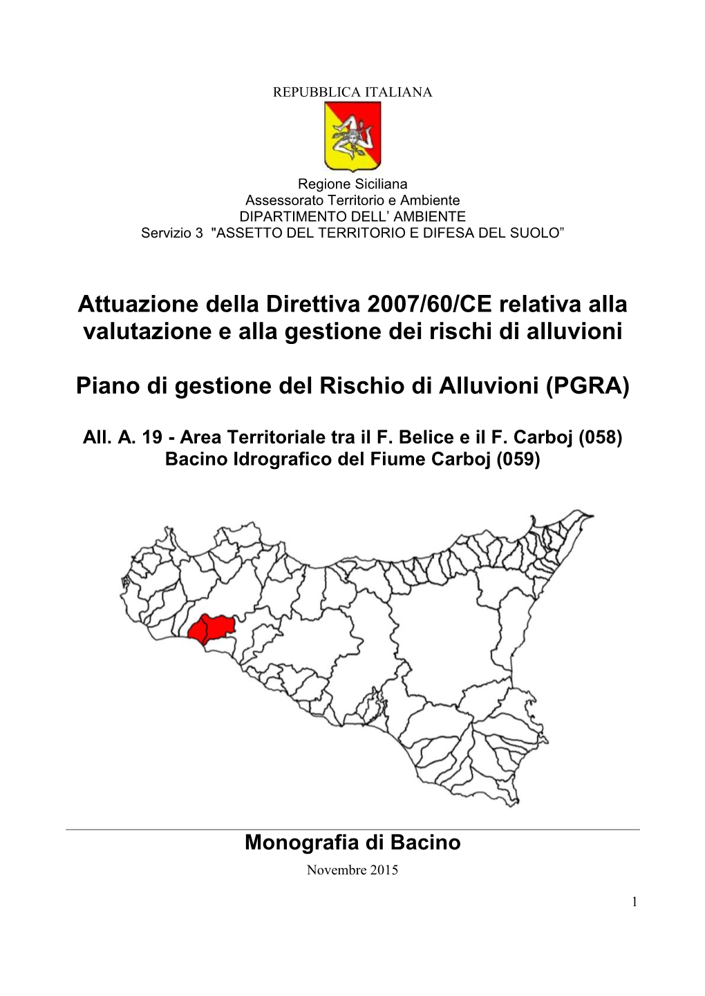 Bacino Idrografico Del Fiume Carboj (059)