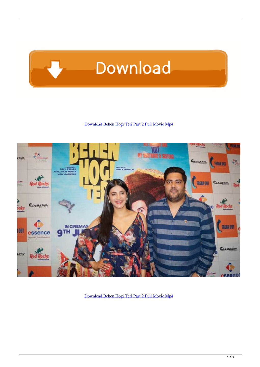 Download Behen Hogi Teri Part 2 Full Movie Mp4