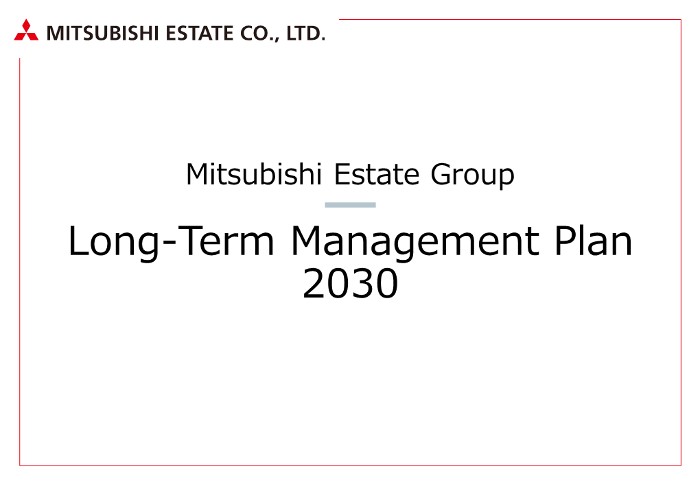 Long-Term Management Plan 2030 Contents