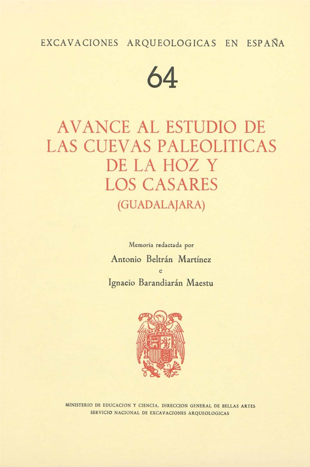 Avance Al Estudio De Las Cuevas Paleoliticas De La Hoz Y Los Casares (Guadalajara)