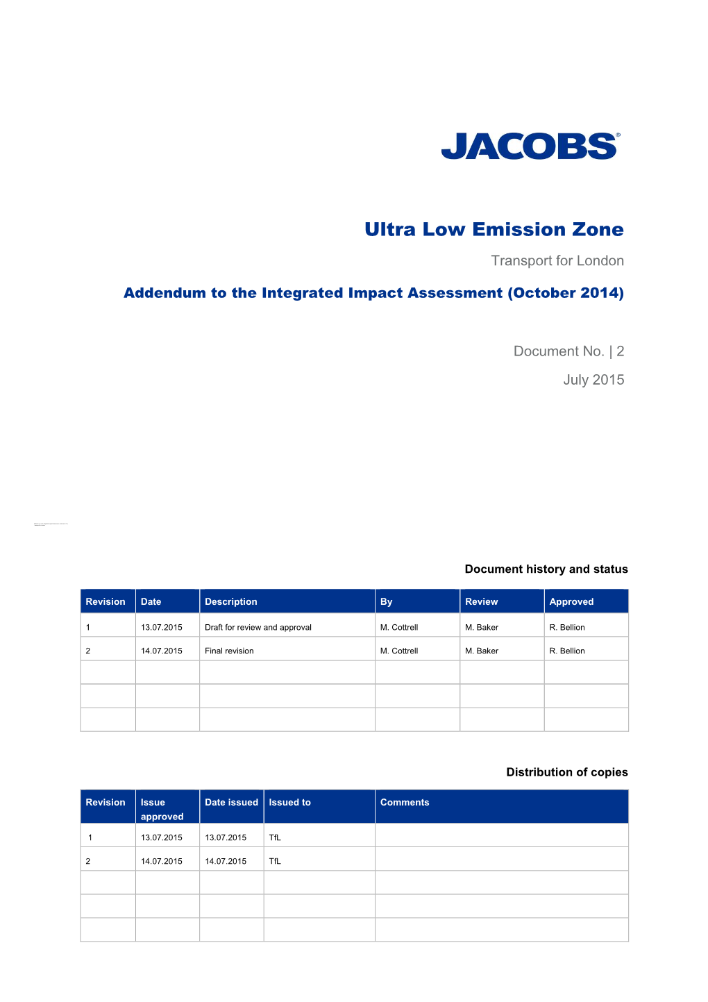 Integrated Impact Assessment (October 2014)