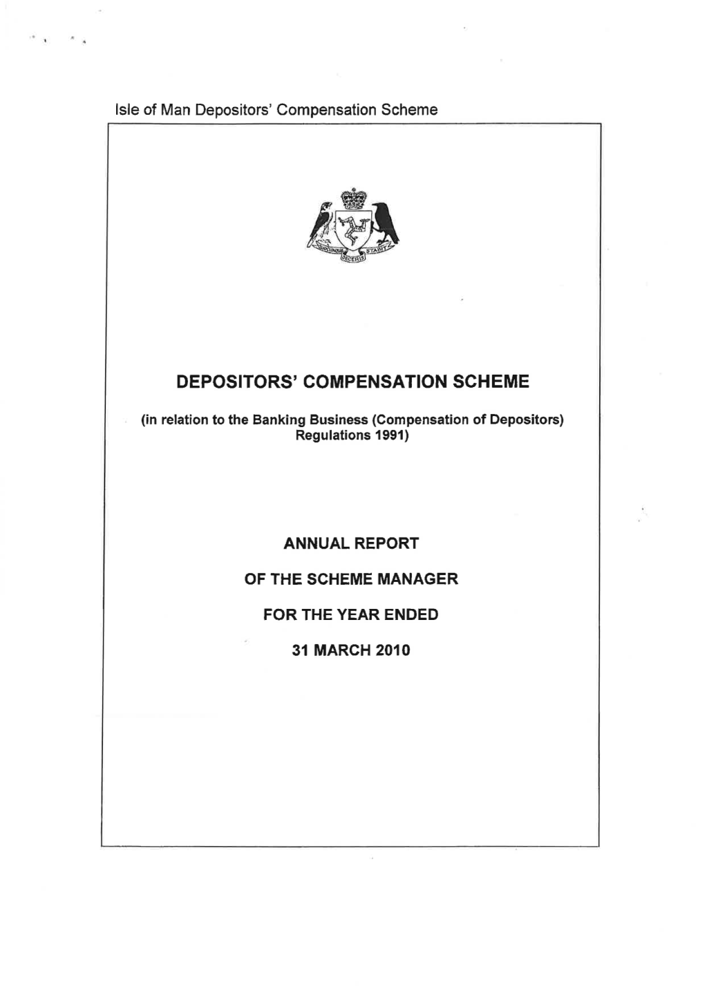 Depositors' Compensation Schemescheme