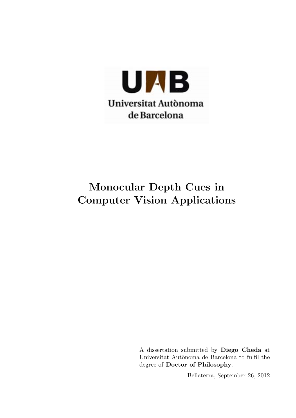 Monocular Depth Cues in Computer Vision Applications