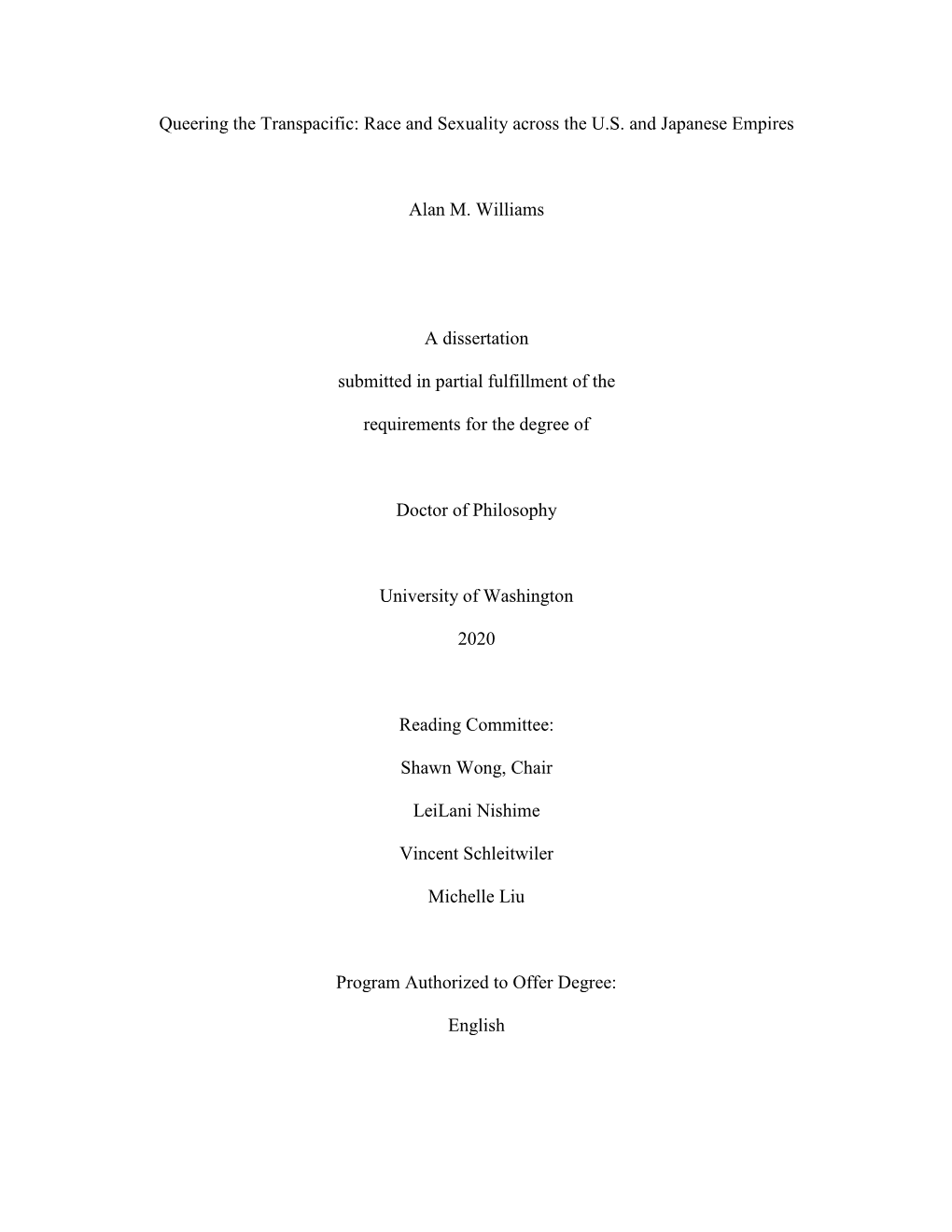 Queering the Transpacific: Race and Sexuality Across the U.S