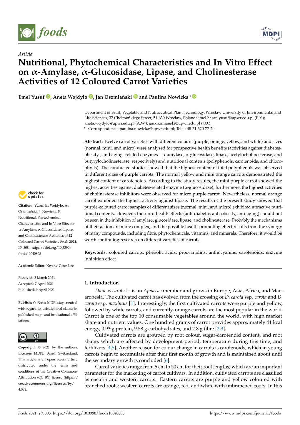 Amylase, -Glucosidase, Lipase, and Cholinesterase Activities