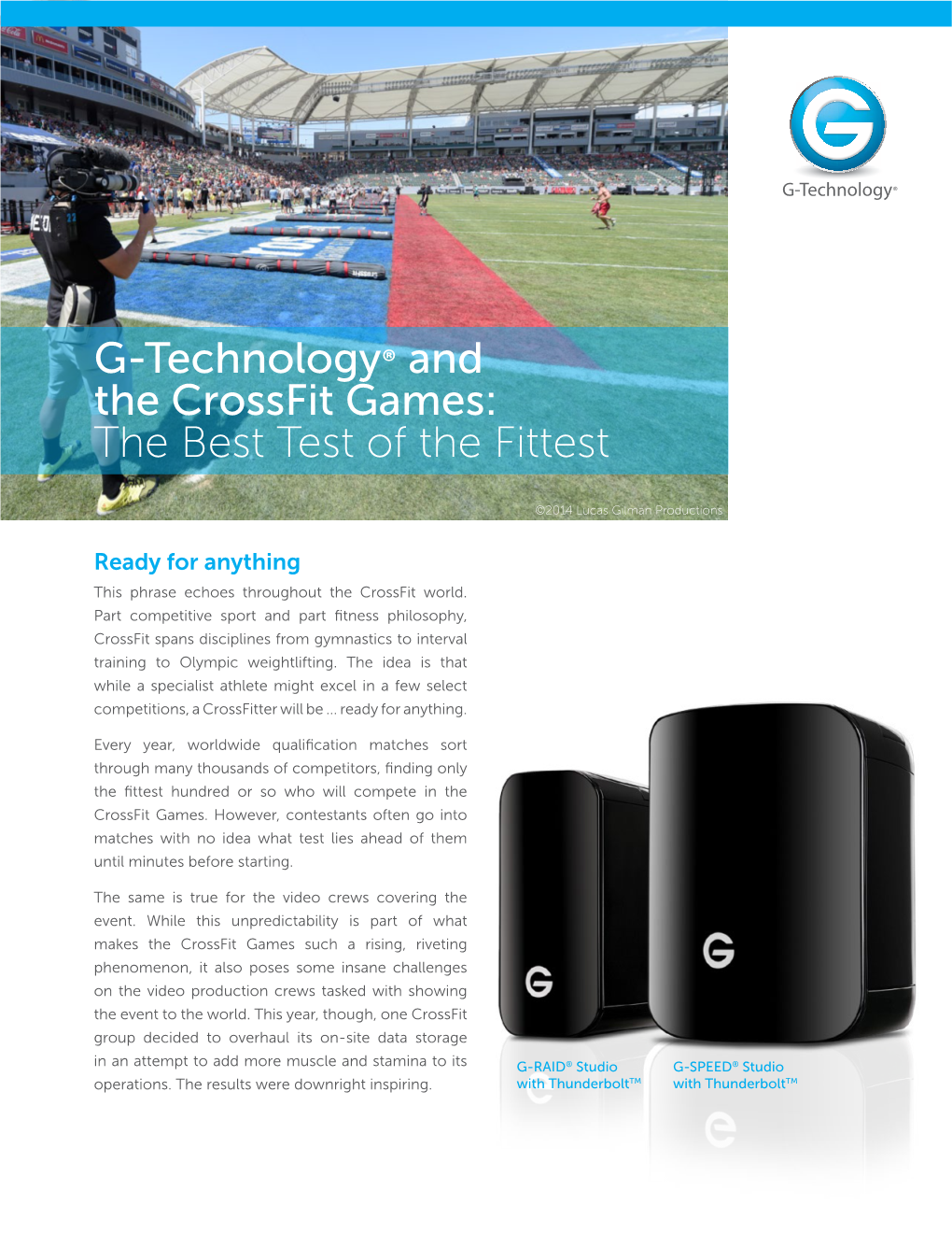 G-Technology® and the Crossfit Games: the Best Test of the Fittest