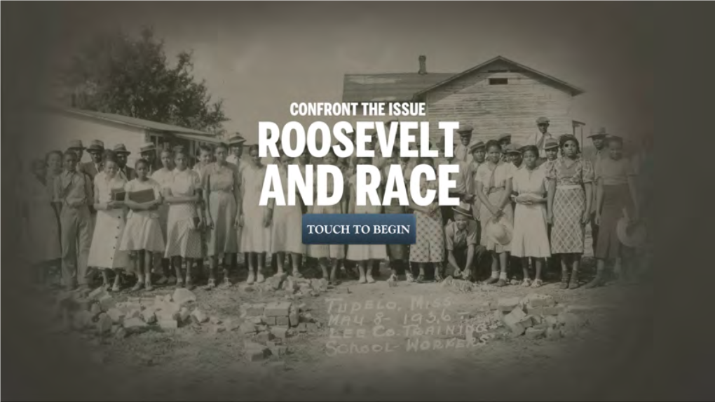 African Americans and the New Deal the Following Documents Relate to the New Deal and the African American Experience in General