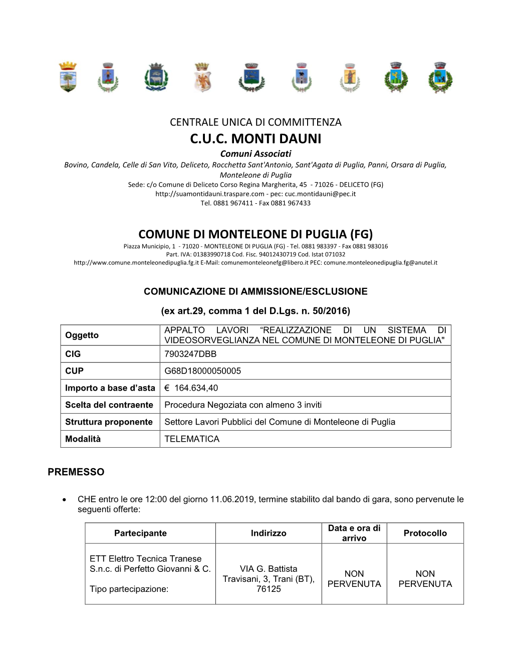 Centrale Unica Di Committenza C.U.C