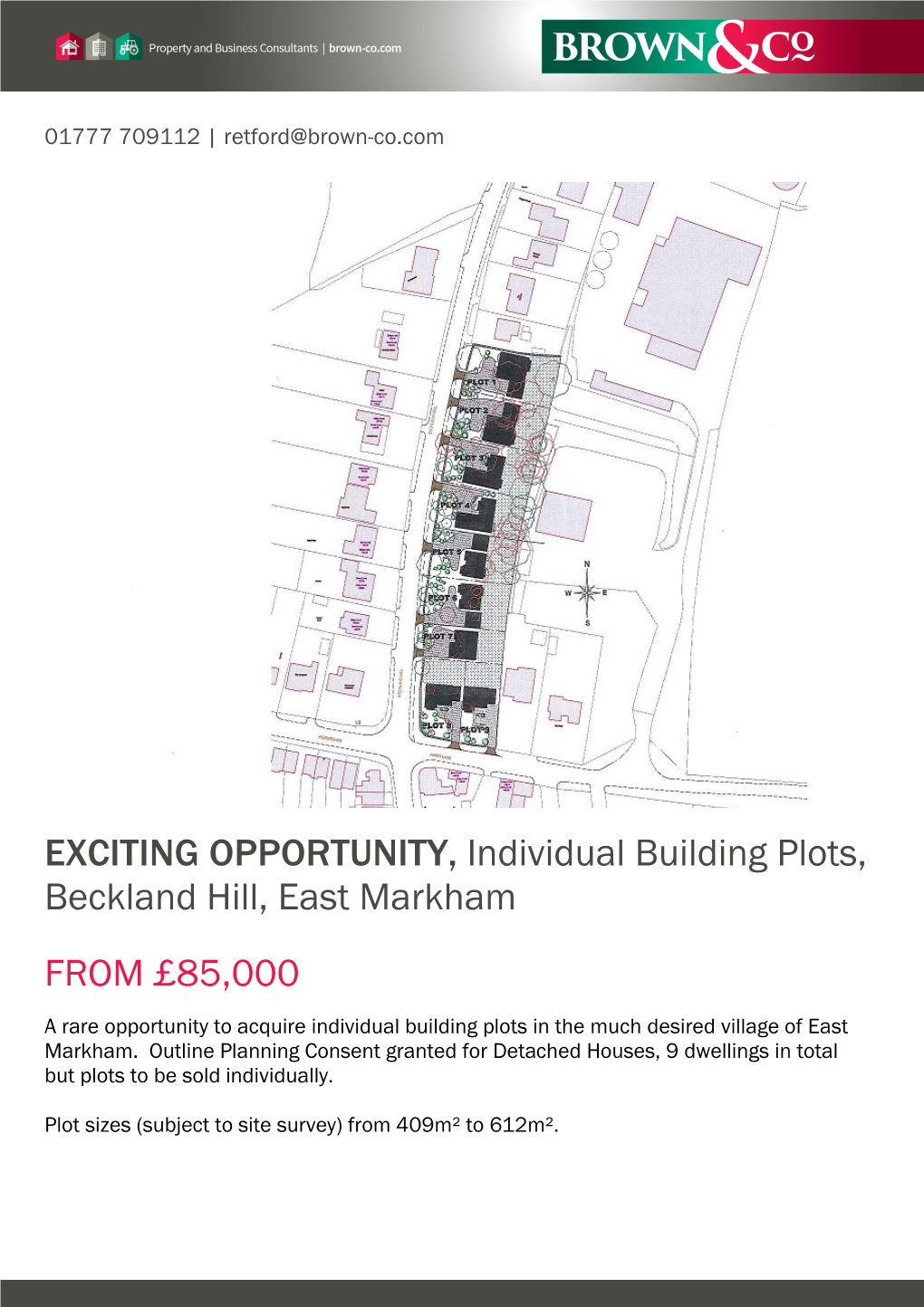 EXCITING OPPORTUNITY, Individual Building Plots, Beckland Hill, East