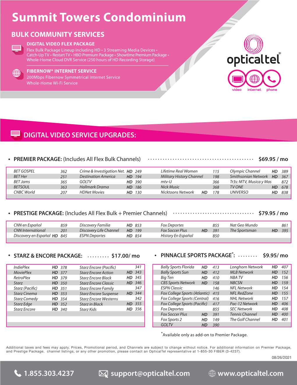 08-26-21 Summit Towers Service Guide