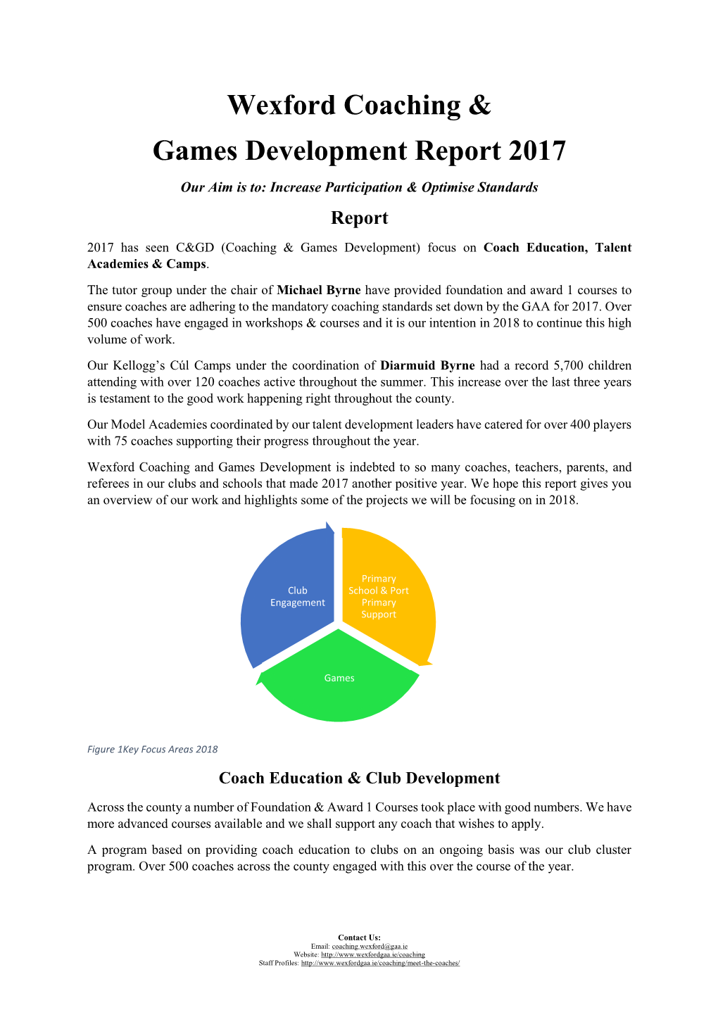 Wexford Coaching & Games Development Report 2017