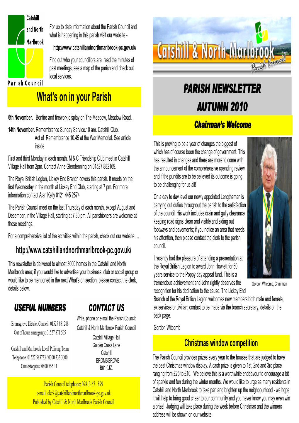 Newsletter Autumn 2010