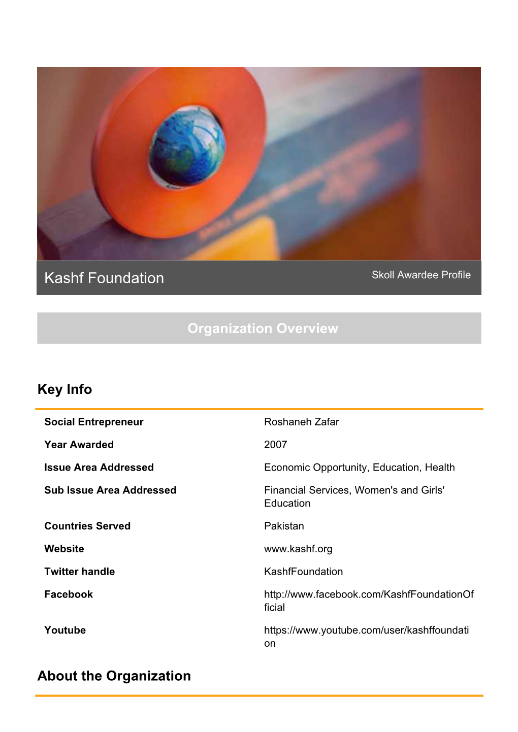 Kashf Foundation Skoll Awardee Profile