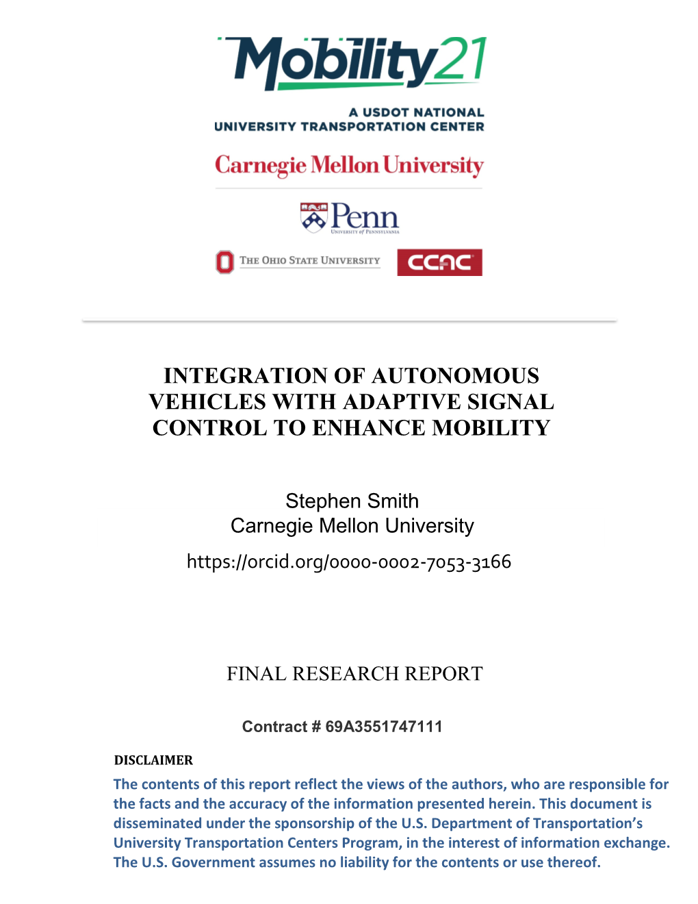 Integration of Autonomous Vehicles with Adaptive Signal Control to Enhance Mobility